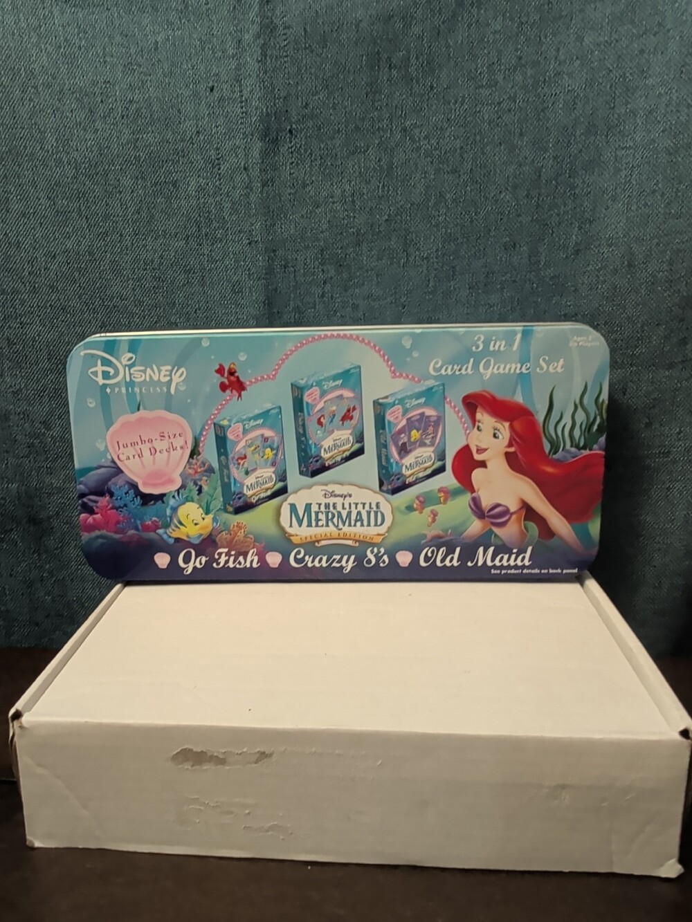 Disney The Little Mermaid Card Game Tin | Go Fish, Old Maid & Crazy 8s